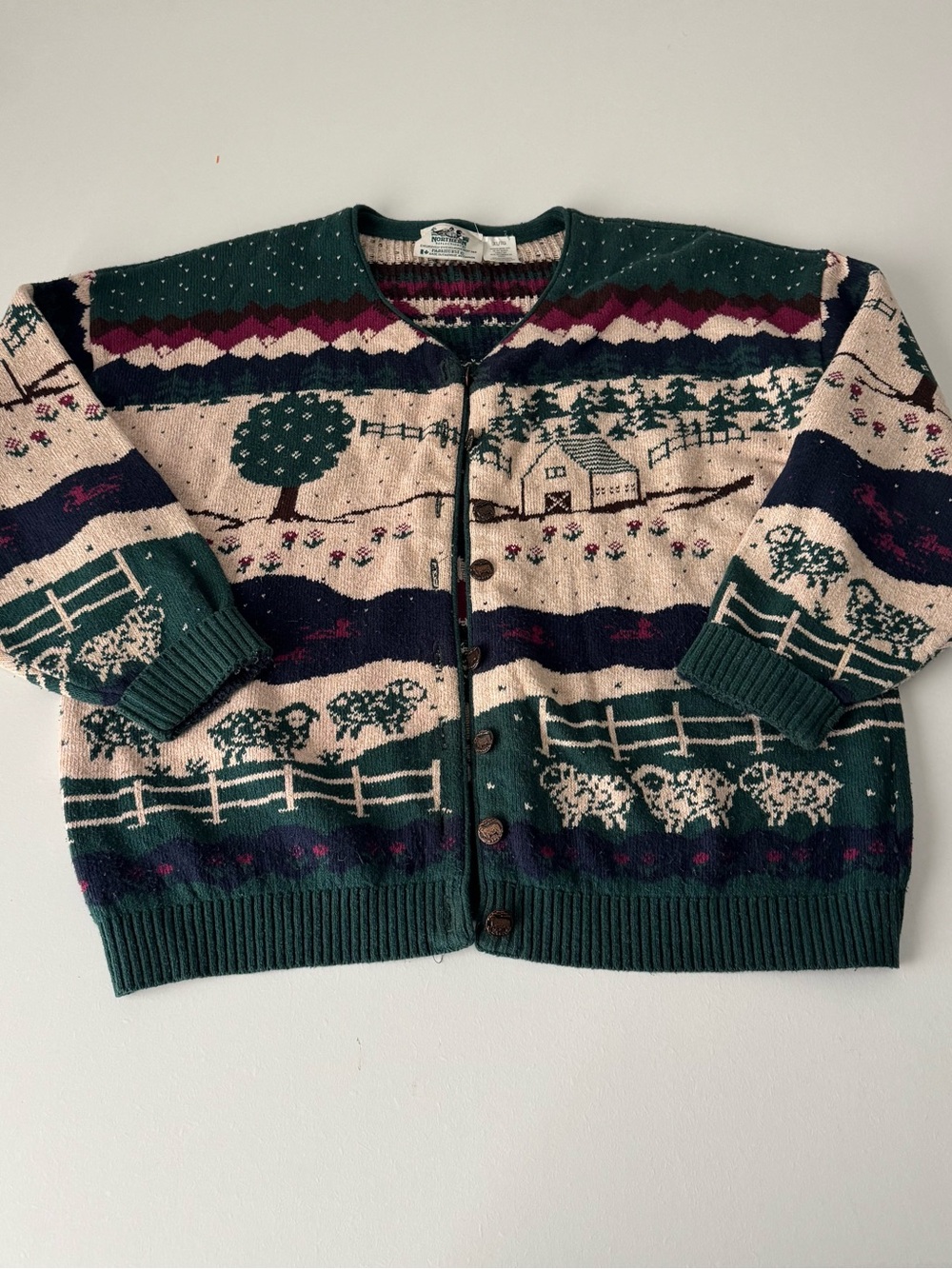 Vintage Northern Reflections Knit Cardigan Sweater